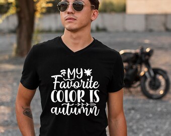 My Favorite Color is Autumn T-Shirt - Customized Graphic Unisex Tee - Chilly Nights - Nature Inspired -Cozy Days -Nature lover -Autumn Magic