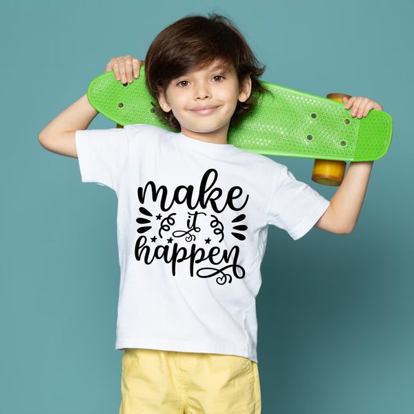 Make It Happen T-Shirt - Maßgeschneidertes Grafik Unisex T-Shirt - Beharrlichkeit - Entschlossenheit - Zielverfolgung - Dream Chaser Tee