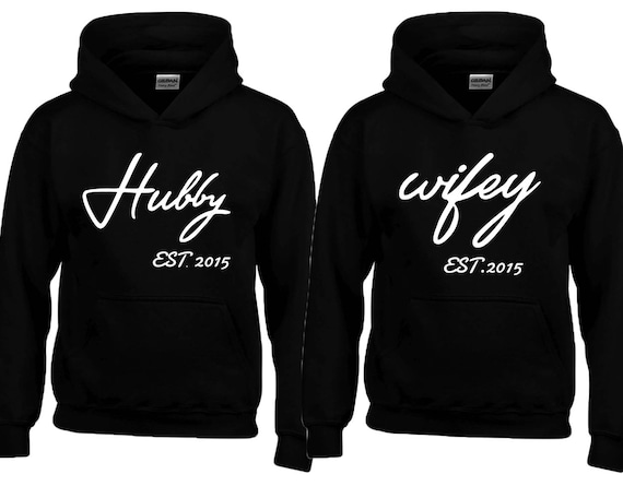Hubby Wifey Couple HOODIE Couples correspondants ADD Votre - Etsy France