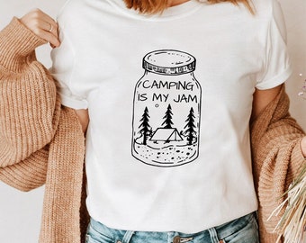 Camping is My Jam - Customized Graphic Unisex Tee - Casual Wear - Outdoor Adventure - Camping Jam Therapy - Nature Lover - Wilderness Escape