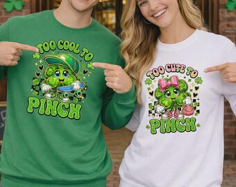 Couple Shirts, St Patrick's Day Clover Duo, Matching Irish Holiday Outfit