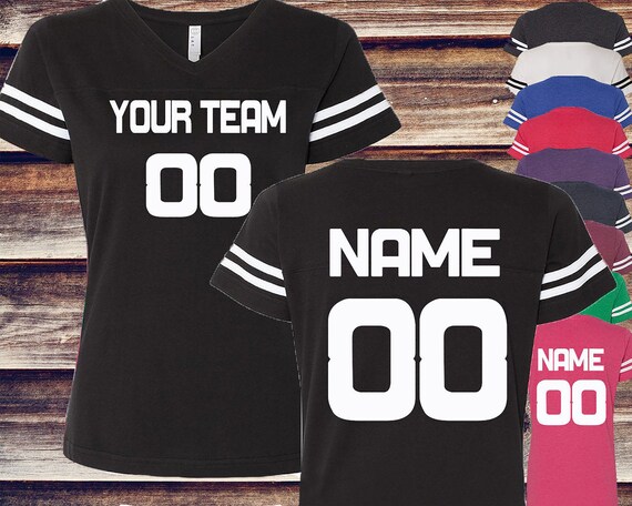 Personalize Team Name Number JERSEYS Customized WOMAN Name Number Text  Custom Shirts