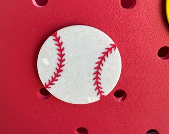 Baseball Bogg Bag Charm: Glitter Sports Bag Accessory