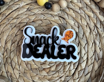 Snack Dealer Bogg Bag Charm: Glitter Orange Fish, Mom Life Accessory