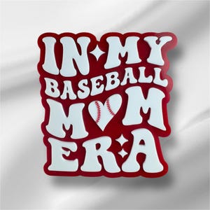 In My Baseball Mom Era Bogg Taschenanhänger - Glitter Football Herz Accessoire für Game Day Moms