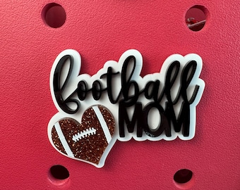 Football Mom Bag Charm: Bogg Style Accessory