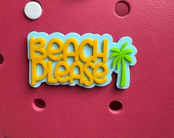 Beach Please Charm: Summer Bogg Bag Accessory