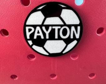 Custom Name Soccer Bogg Bag Charm