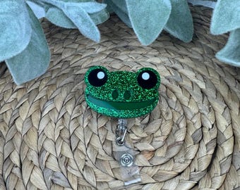 Smiling Frog Interchangeable Badge Reel – Cute Retractable ID Holder