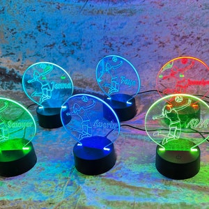 Custom Acrylic Night Light with Base - Personalized LED Lamp - Nightlight for Bedrooms