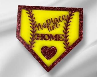Home Plate Bogg Bag Charm: Softball Mom Gift
