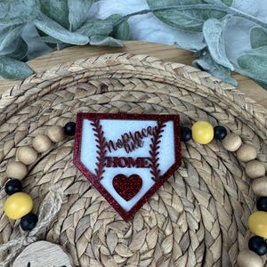 Kein Ort wie zu Hause Anhänger für Bogg Bags - Sport Bogg Bag Zubehör - Baseball Mom Geschenk - Team Mom Geschenk