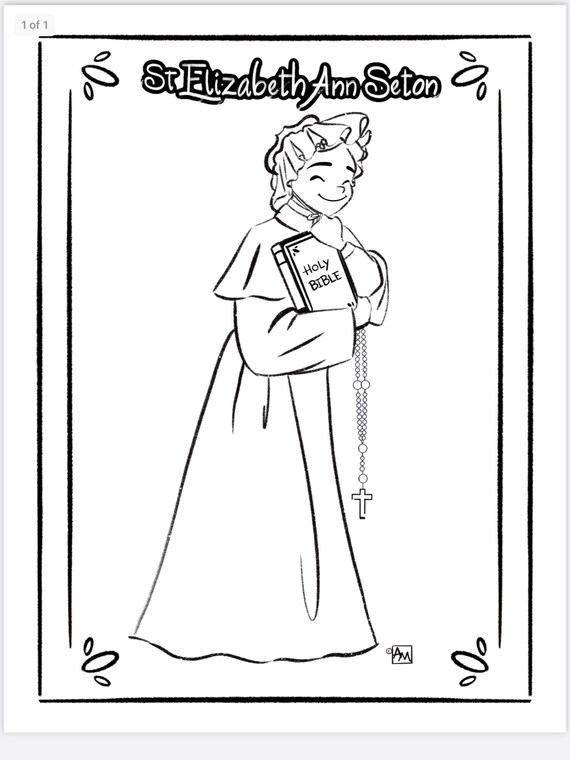 Saint Elizabeth Ann Seton Coloring Pages Saint Elizabeth Ann Seton Coloring Pages