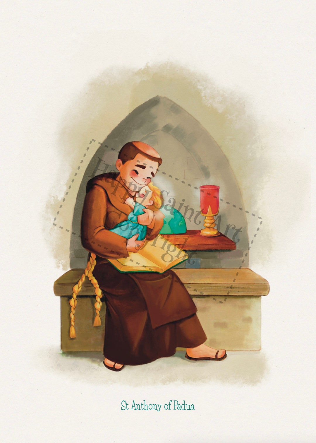 St Anthony of Padua Happy Saint Patron of Lost Things Etsy