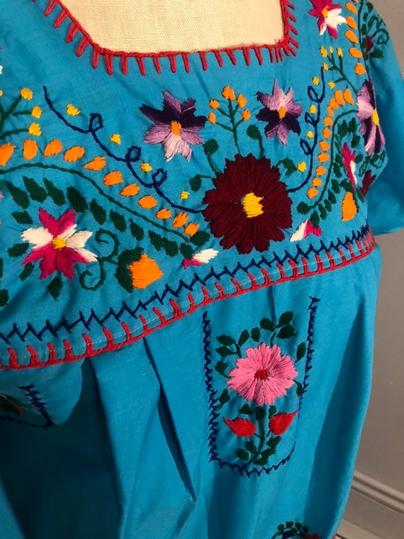 Vintage Dress, Mexican Dress, Embroidered Dress, … - image 4