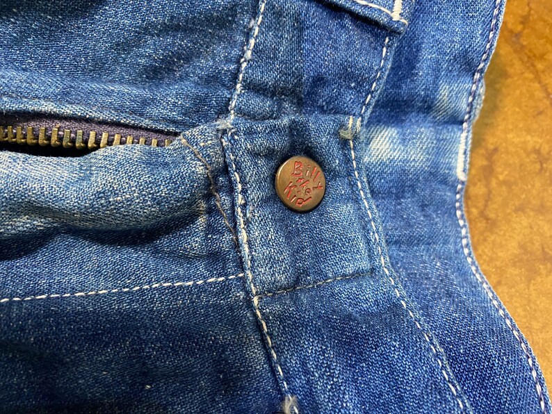 1950's Jeans, Billy the Kid Jeans, Vintage Denim, Vintage Clothing Etsy