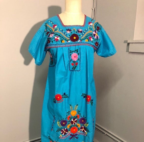 Vintage Dress, Mexican Dress, Embroidered Dress, … - image 1