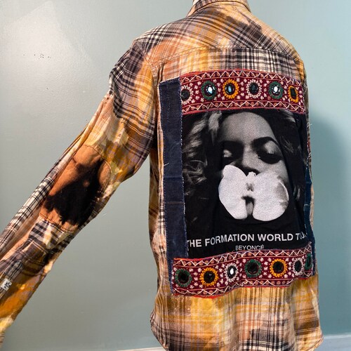 Custom Flannel Shirt, Acid Dyed, Bleach Dyed Shirt, Vintage T Shirt, Up-cycled Shirt, sales Original Design, Custom Order