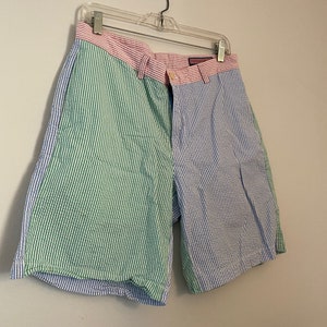 Vineyard Vines ,Color Block, Striped Shorts, Pastel, Vintage Clothing, Vintage Shorts, Vintage Fashion