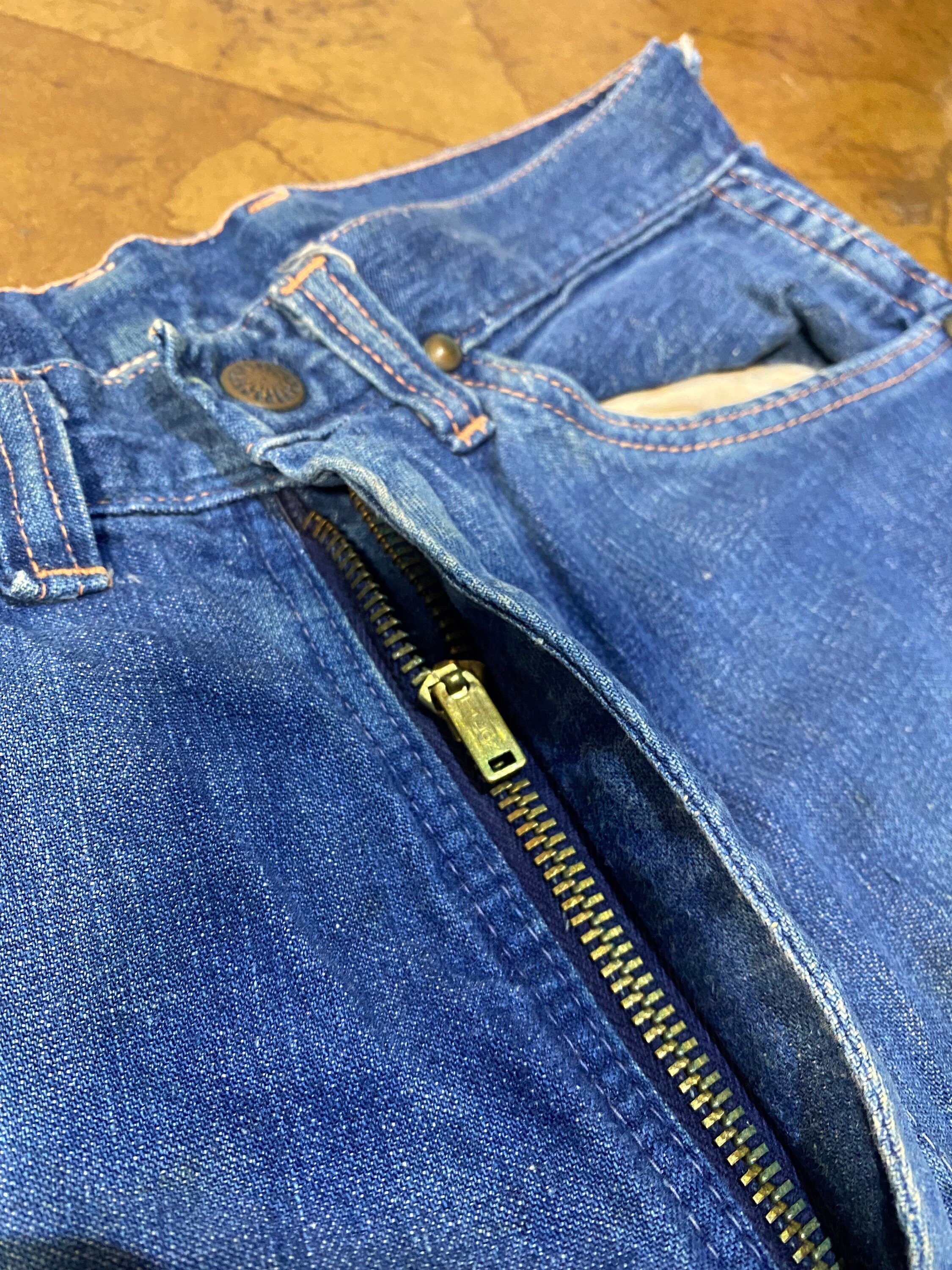 1950's Jeans, Vintage Jeans, High Waist Jeans, Talon Zipper, Crop Jeans