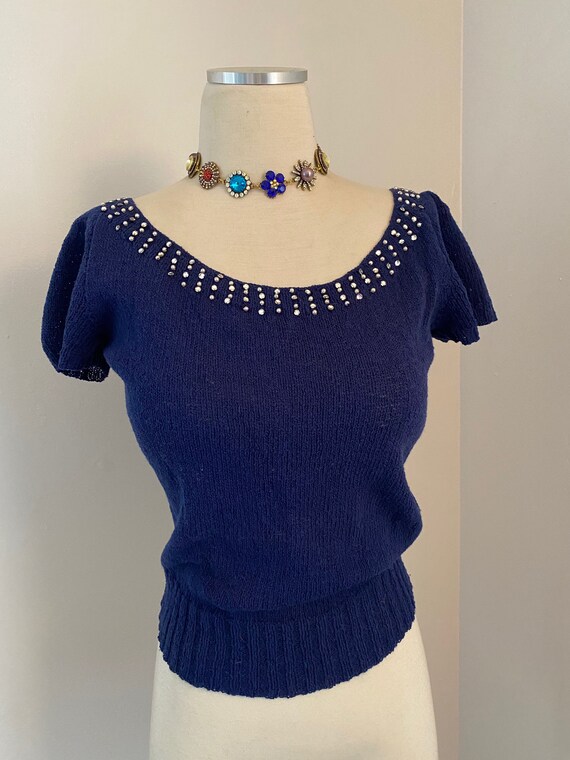 1940' s Sweater, 40's Knit Wear, Courturiere, Loui