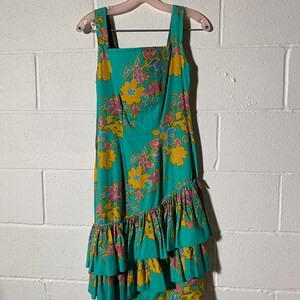 Vintage Dress, Vintage Clothing, Floral Dress, Handmade Dress, Ruffles, Vintage Fashion, 50's Fashion