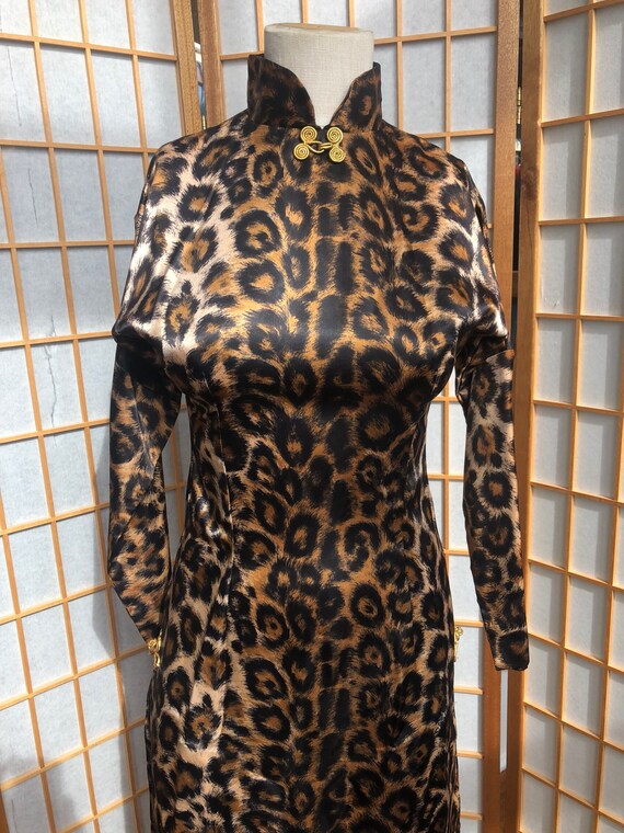 Vintage Leopard, Vintage Dress, 1970's Vintage Clo