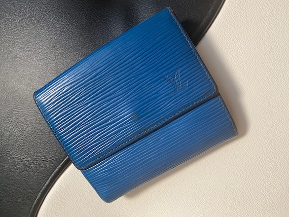 louis vuitton blue epi wallet