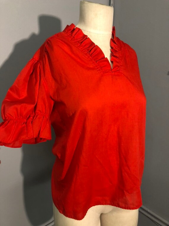 Vintage blouse, Red Shirt, Vintage Shirt, Vintage… - image 1