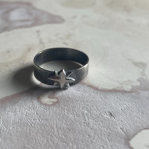 North star ring - Sterling Silver