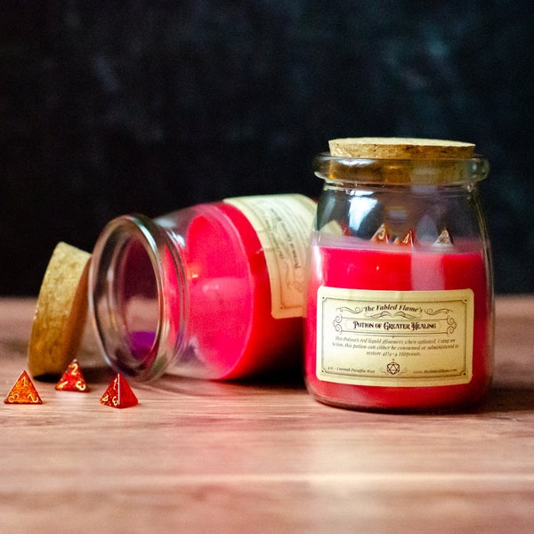 Potion of Greater Healing Candle for Dungeons and Dragons