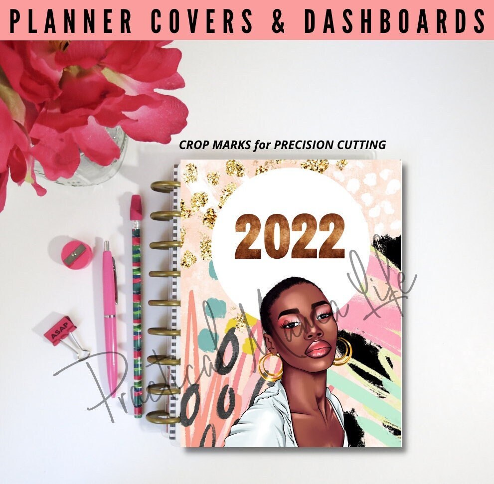 African American Planner Covers & Dashboards A5, Happy Planer Sizes, Personal, Personal Wide, GM