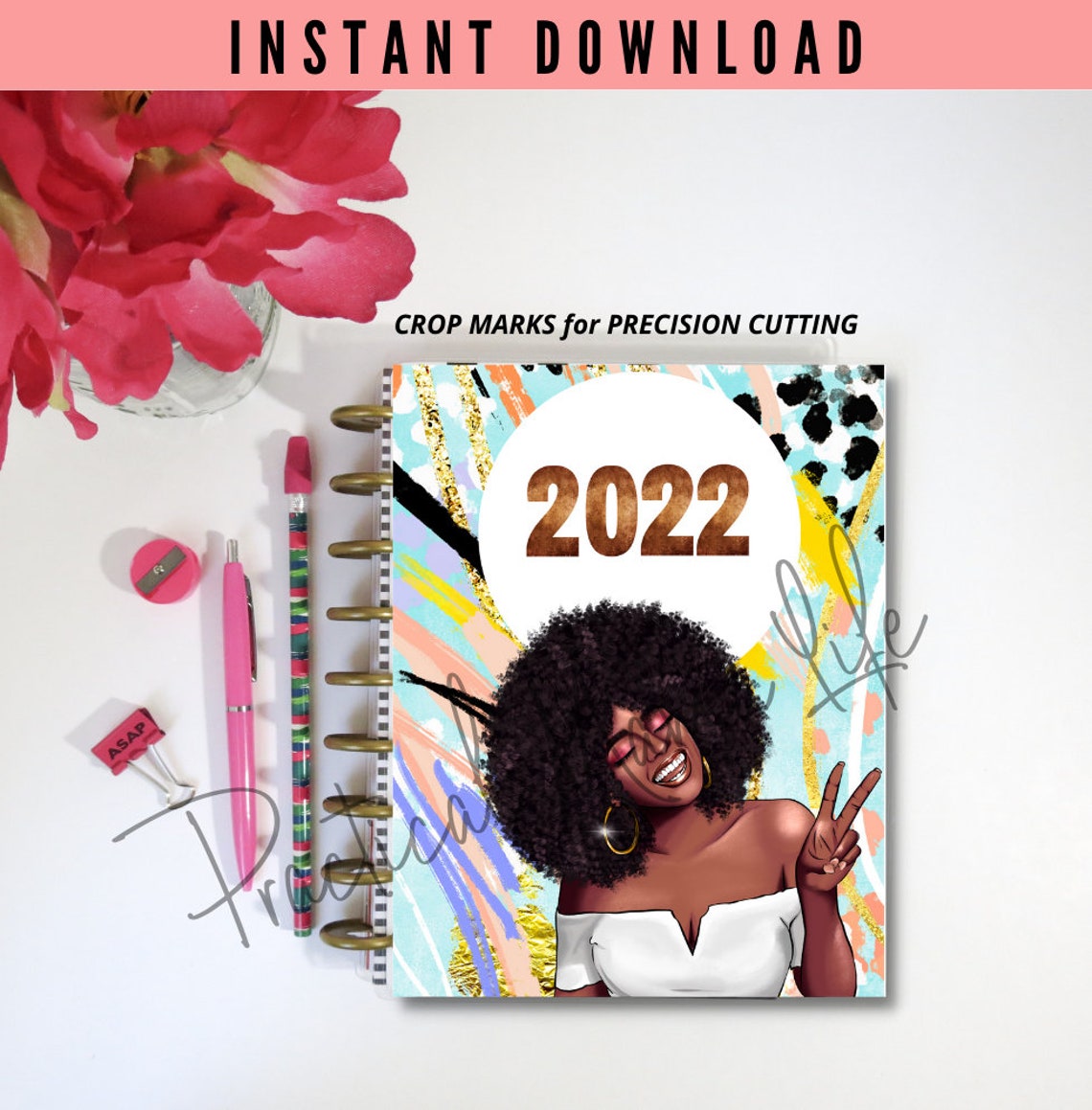 African American Planner Covers &amp; Dashboards | A5, Happy Planer Sizes ...