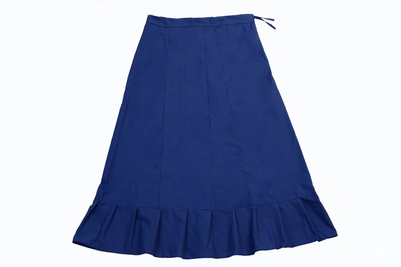 Sari Saree Petticoat Underskirts for sari's Available in 4 different S, M, L, XL sizes made in the UK from polycotton fabric Royal Blue