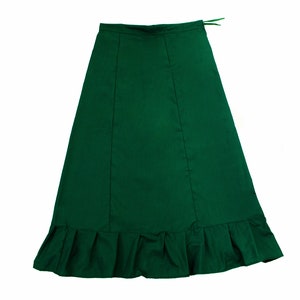 Sari Saree Petticoat Underskirts for sari's Available in 4 different S, M, L, XL sizes made in the UK from polycotton fabric Bottle Green