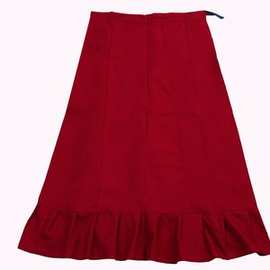 Sari Saree Petticoat Underskirts for sari's Available in 4 different S, M, L, XL sizes made in the UK from polycotton fabric Wine