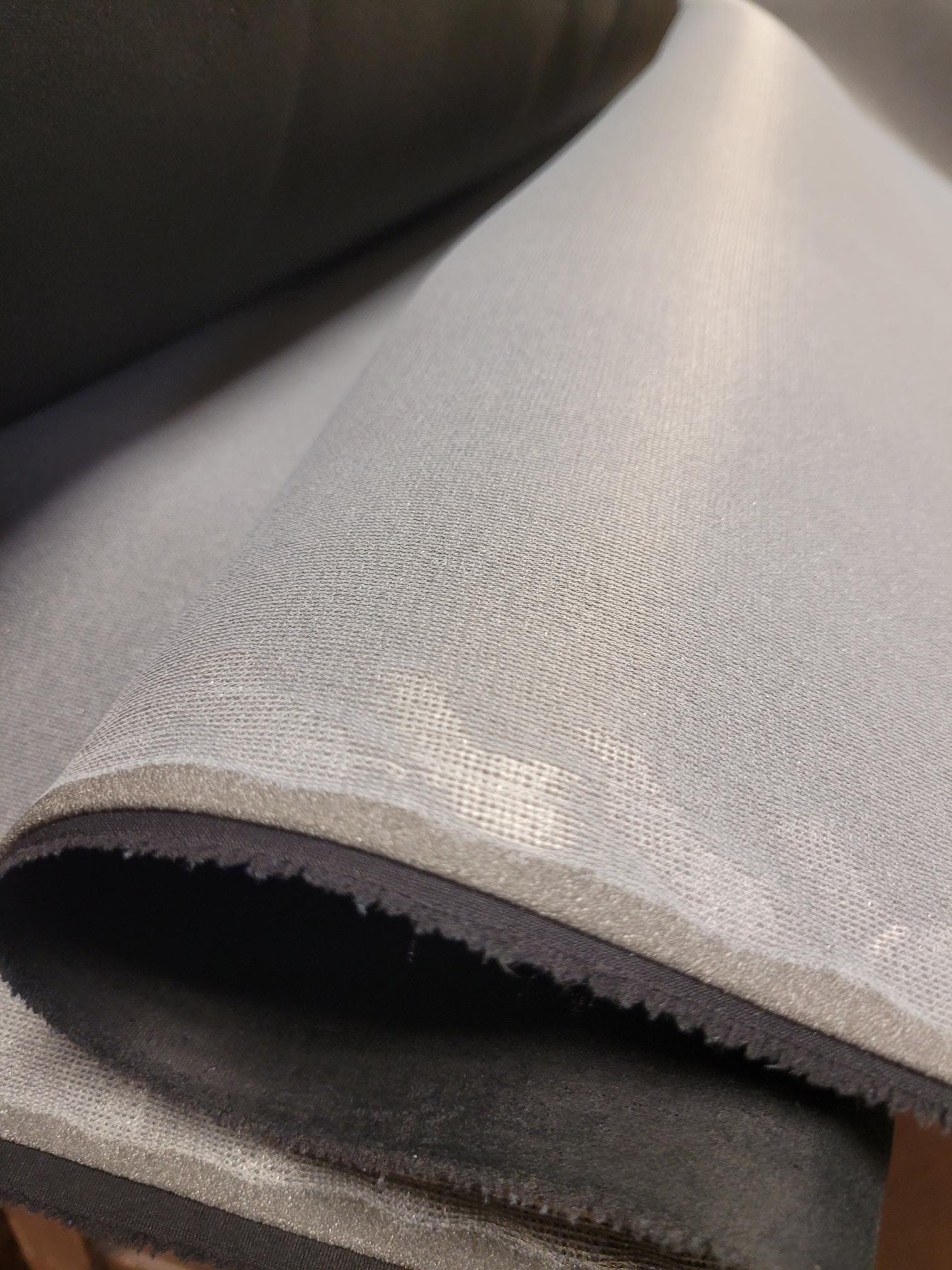 Alcantara fabric with foam, Black, 4,0mm 