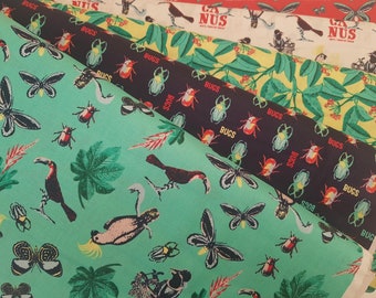 Tropical Cotton Fabric - Official Natural History Museum Craft Cotton Print Fabric - 5 great designs