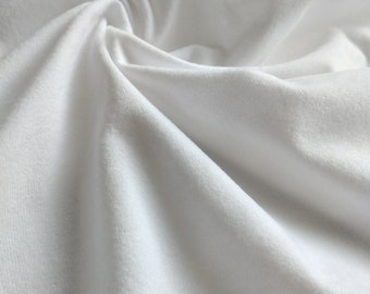 Tissu pour sublimation - suédine économique / daim de biche - à base de polyester, prêt pour l'impression - 150 cm de largeur - couleur blanc