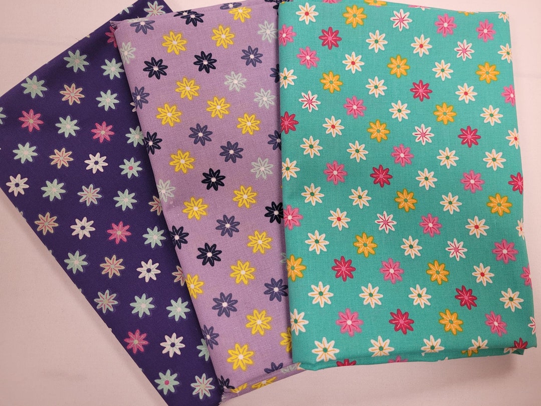 Star Burst Cotton Fabric Designer Joann 100 Craft Cotton Etsy