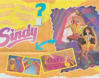 Vintage Hasbro Sindy Fashion Dolls & Accessories 1990s International Leaflet Catalogue
