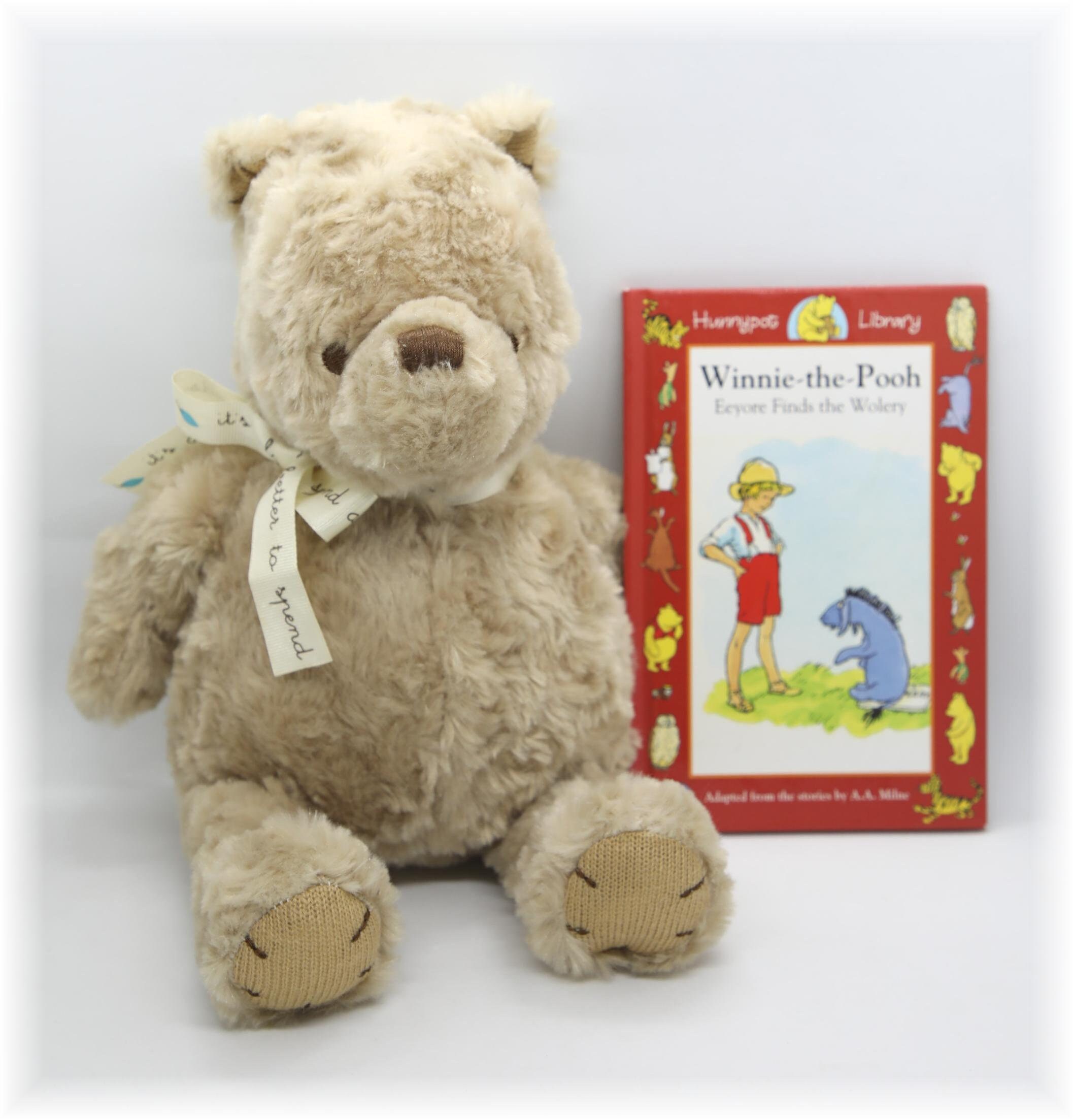Winne the Pooh Bear Plush Toy & Mini Book Children's Set Etsy