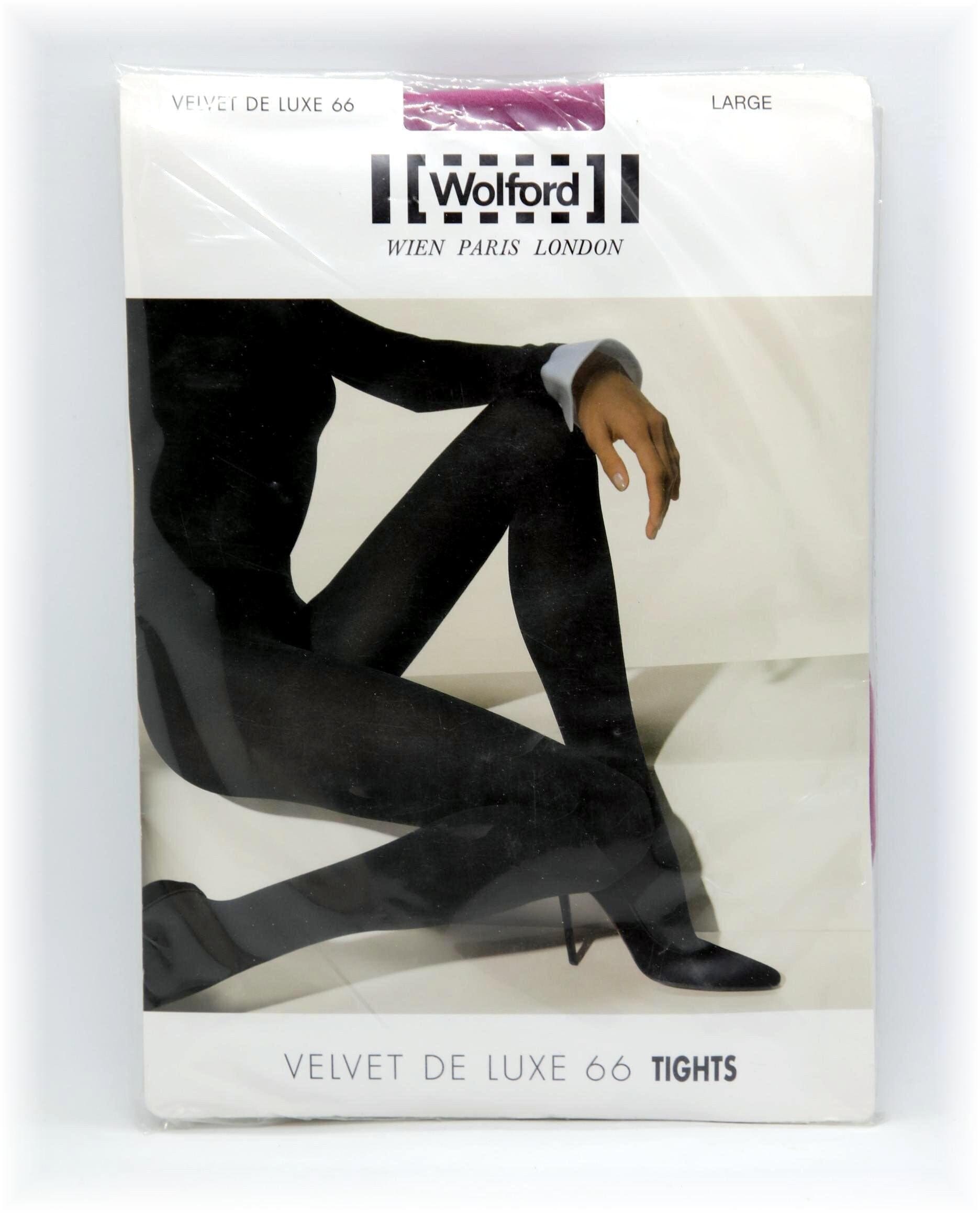 Vintage Women s Velvet De Luxe 66 Magenta Purple Opaque Pantyhose Tights by Wolford Austria Size Large