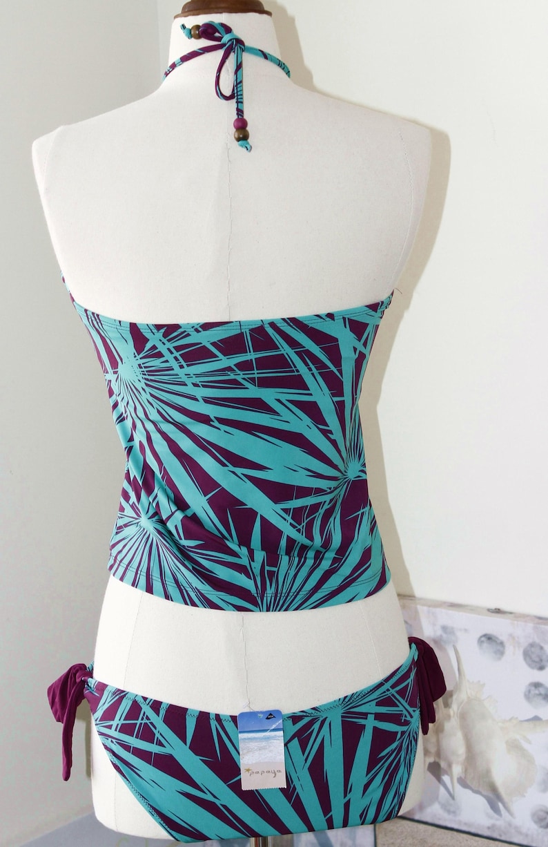 Vintage Women's Matalan Papaya Halter Two Piece Bikini Etsy