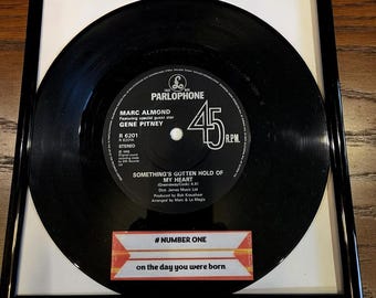 Number One Record on the Day You Were Born – Birthday Keepsake in frame