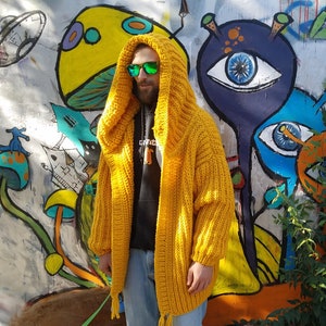 Cardigan Men, Knit Cardigan Sweater, Hand Knitted Chunky Cardigan, Git For Him, Husband Gift, Boyfriend Gift