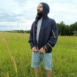 Chunky Knit Cardigan, Women Cardigan, Hand Knitted Men Cardigan, Unisex Sweater For Him, Her, Husband Gift, READY TO SHIP