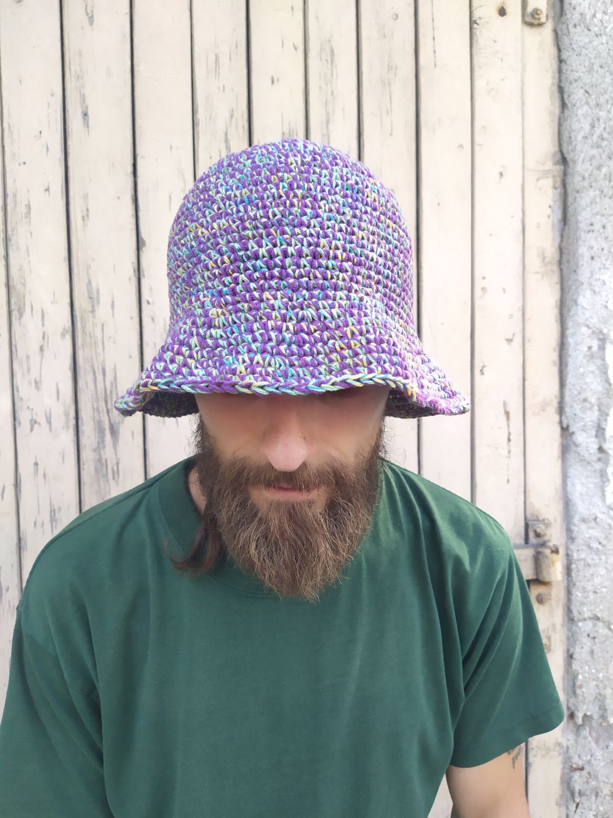 Colorful Crochet Bucket Hat | Cotton Blend Festival Hat - Etsy display picture 1