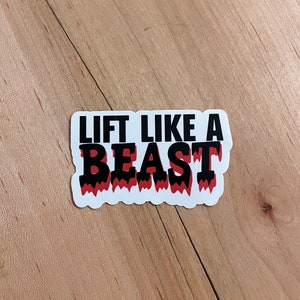 Pegatinas de fitness Lift Like A Beast, pegatinas de planificador, pegatinas divertidas, pegatinas divertidas, pegatinas de entrenamiento, pegatinas de gimnasio, Cross Fit, levantamiento de pesas