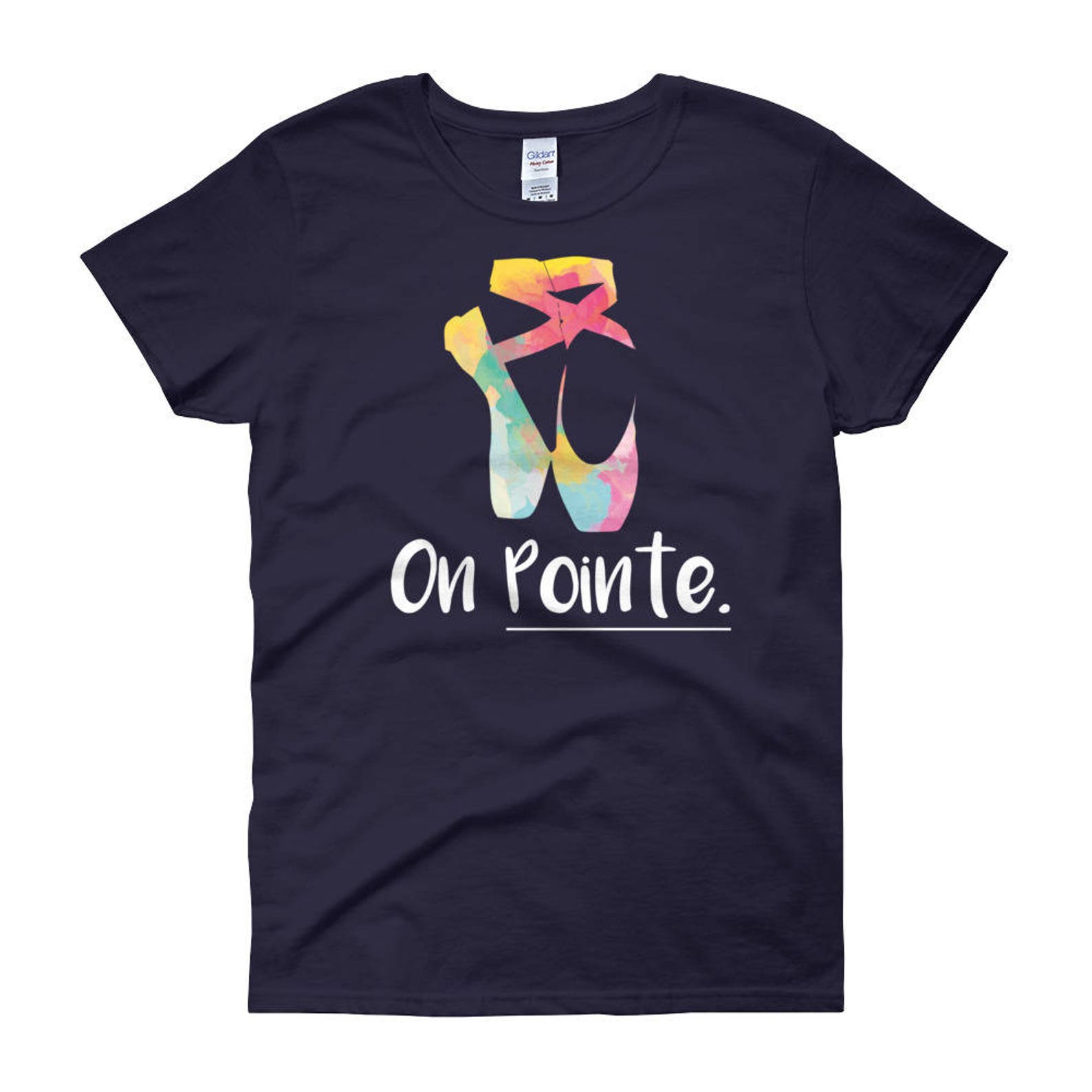 ballet pointe shoe womans t-shirt, cute ballet shirt, ballet shoe shirt, on pointe shirt, dancer shirt, classical dancer shirts,